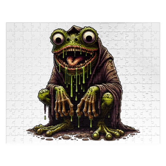 Slime Toad Monster – Creepy Hooded Swamp Creature Jigsaw Puzzles
