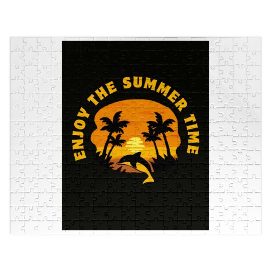 Sunset Serenity: Enjoy the Summer Time T_shirt Jigsaw Puzzles
