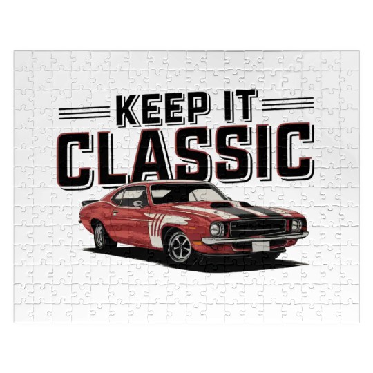 Vintage Muscle Car Keep It Classic Jigsaw Puzzles