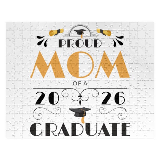 Proud Mom Of A 2026 Graduate Senior Class Of 2026 Jigsaw Puzzles