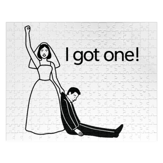 Funny Bride Jigsaw Puzzles –“I Got One” Wedding Humor Jigsaw Puzzles