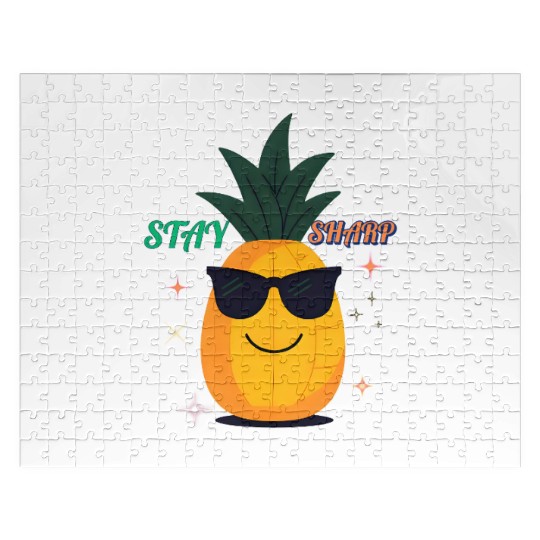 “Stay Sharp” (Pineapple with Sunglasses) Jigsaw Puzzles