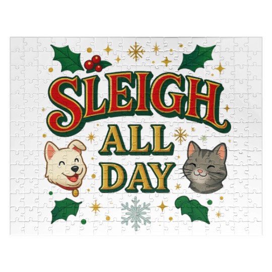 Sleigh All Day – Cute Holiday Pet Edition Jigsaw Puzzles