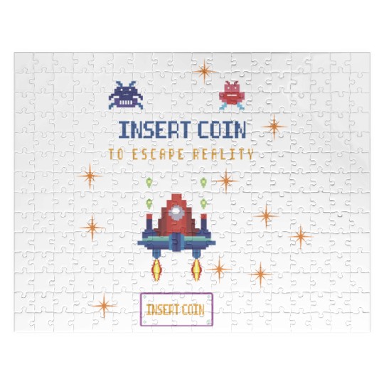Retro Gamer Jigsaw Puzzles - Insert Coin to Escape Reality