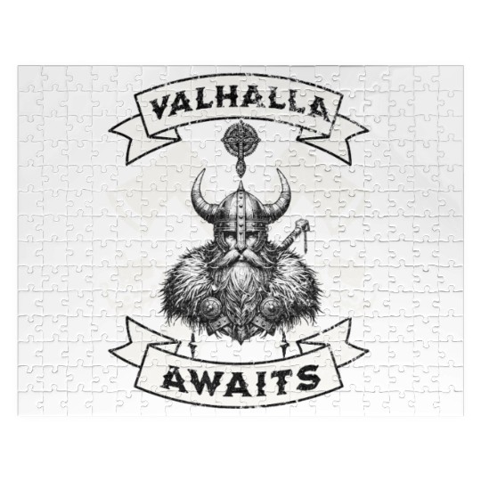 Valhalla Awaits - Viking Warrior Design Jigsaw Puzzles