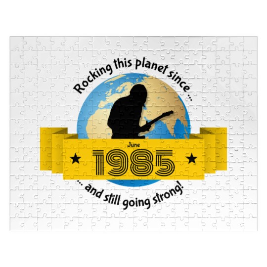 40th birthday Rocking this planet since 06/1985 Jigsaw Puzzles