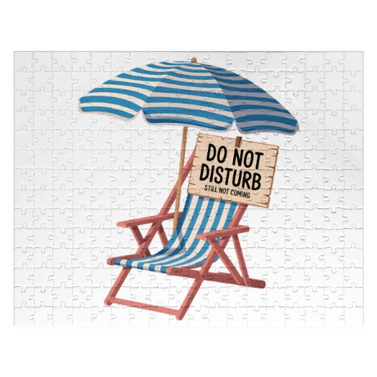 Do Not Disturb Funny Beach Quote Jigsaw Puzzles