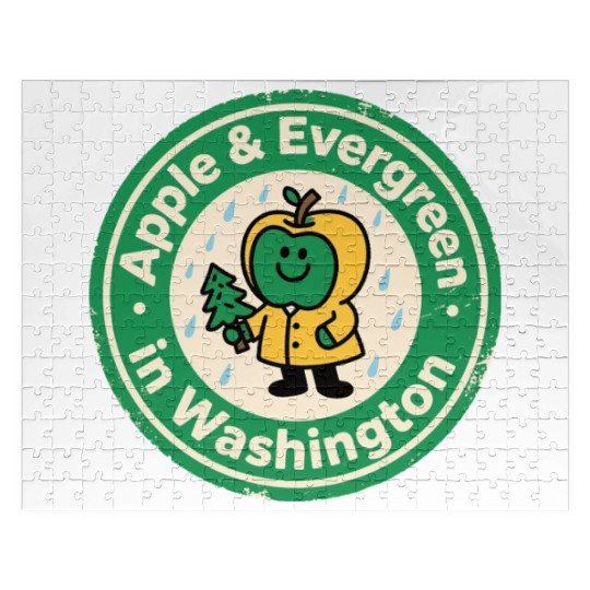 Pacific Northwest Charm Washington Vintage Apple Jigsaw Puzzles
