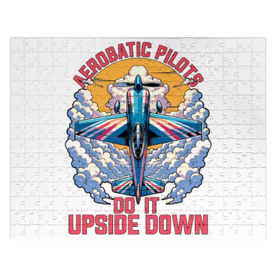 Aerobatic Pilots Do It Upside Down Glider Pilot Jigsaw Puzzles