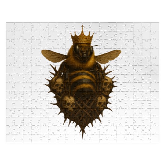 Queen Bee - Gothic Insect Ruler Jigsaw Puzzles