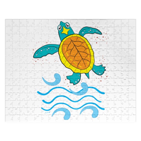 Cute Hawksbill Baby Sea Turtle Jigsaw Puzzles
