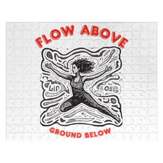 Serene Yoga Poses in Nature Illustration Jigsaw Puzzles