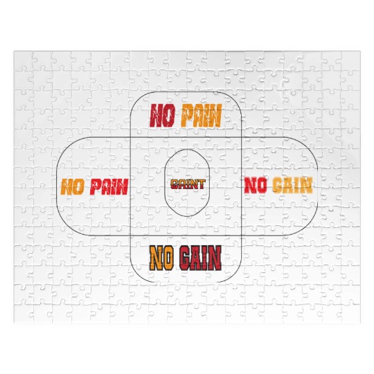 No Pain No Gain – Motivational Gym Workout Jigsaw Puzzles