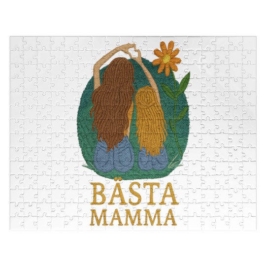 Best Mom Embroidered Style - Mother and Daughter Jigsaw Puzzles
