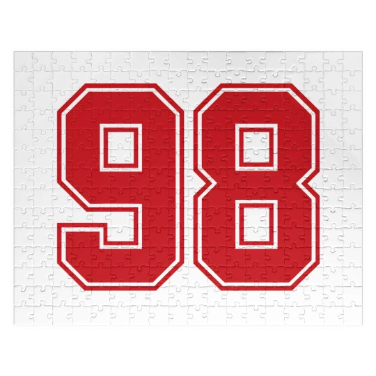 Bold Red 98 – Sporty Streetwear Year Design Jigsaw Puzzles