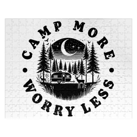 Camping Summer Camp More Worry Less Jigsaw Puzzles