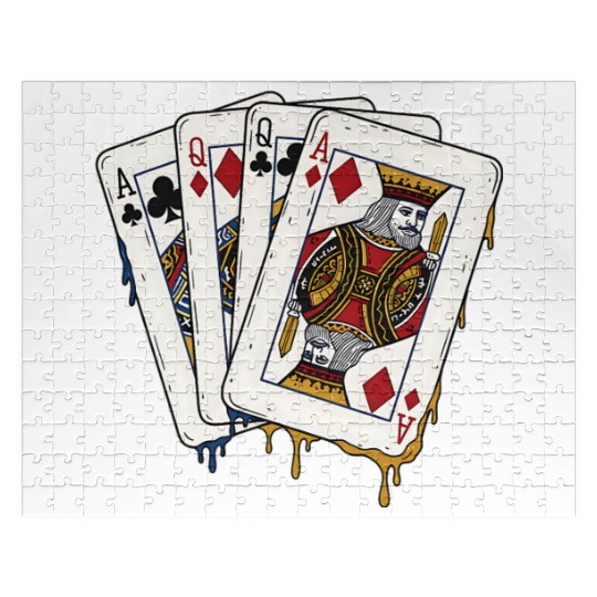 poker cards spades hand Jigsaw Puzzles