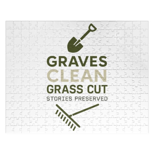 Cemetery Worker Groundskeeper Graveyard Memorial Jigsaw Puzzles