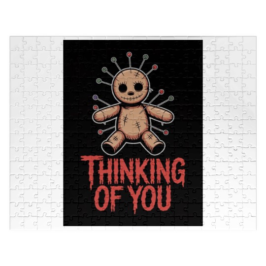 Voodoo Doll Humor – Thinking of You Dark Sarcastic Jigsaw Puzzles