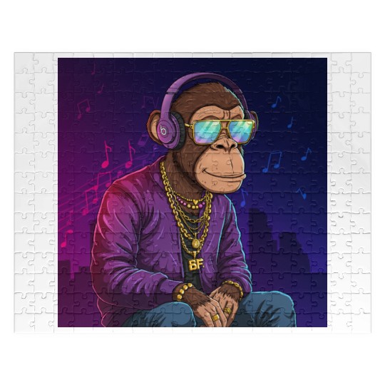 Chill Vibes Gorilla Art Jigsaw Puzzles