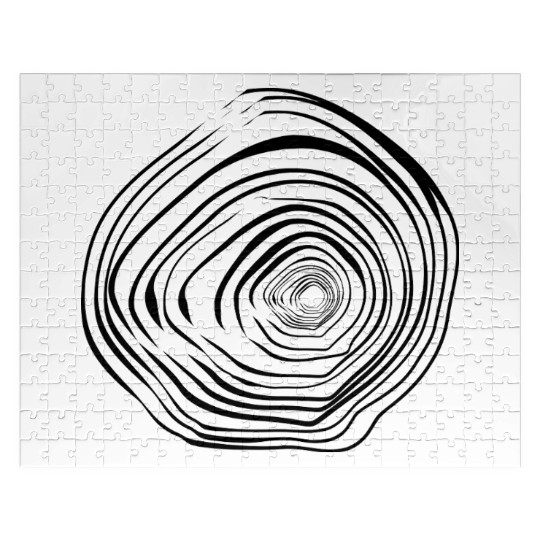Tree Ring Growth – Minimal Nature Symbol Jigsaw Puzzles