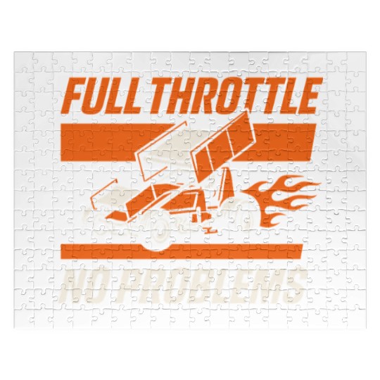 Sprint Car Racing Dirt Track Speed Oval Race Jigsaw Puzzles