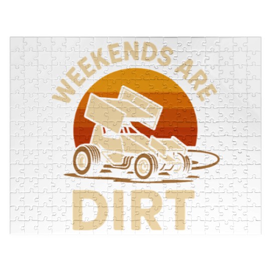 Sprint Car Racing Dirt Track Speed Oval Race Jigsaw Puzzles