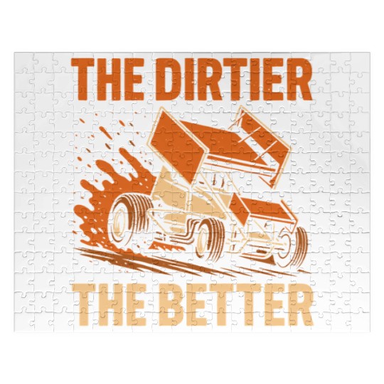 Sprint Car Racing Dirt Track Speed Oval Race Jigsaw Puzzles