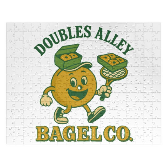 Funny Tennis Humor Jigsaw Puzzles - Doubles Alley Bagel Co.