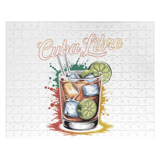 Blutgruppe Cuba Libre Cocktail Bartender Jigsaw Puzzles