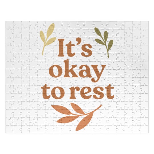 It’s Okay to Rest – Gentle Mental Health Reminder Jigsaw Puzzles