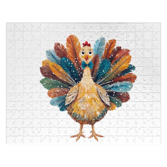 Coquette Thanksgiving Turkey Jigsaw Puzzles