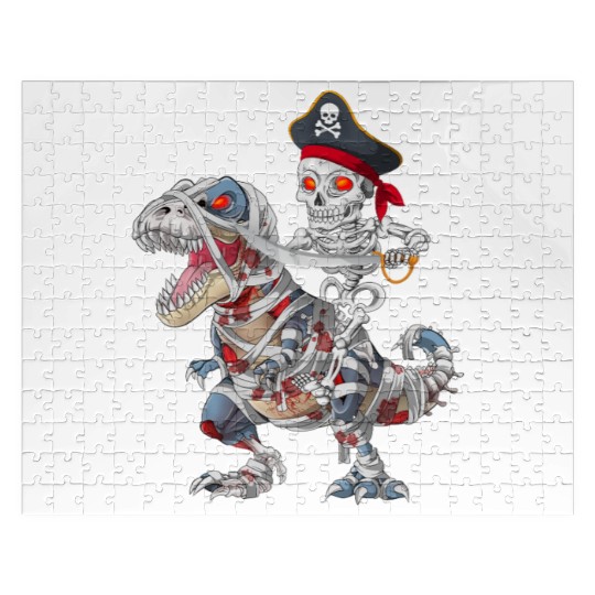 Halloween Mummy T rex Pirate Skeleton Trick Treat Jigsaw Puzzles