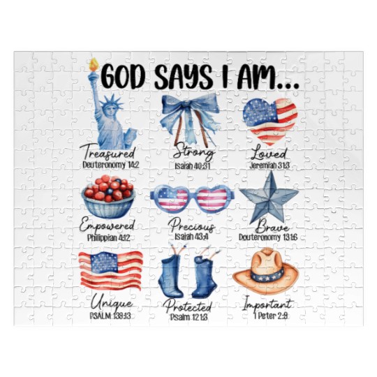 Christian God Says I Am Jigsaw Puzzles