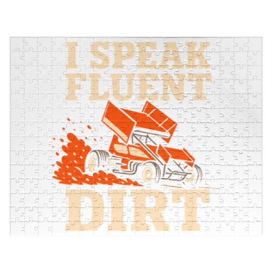 Sprint Car Racing Dirt Track Speed Oval Race Jigsaw Puzzles
