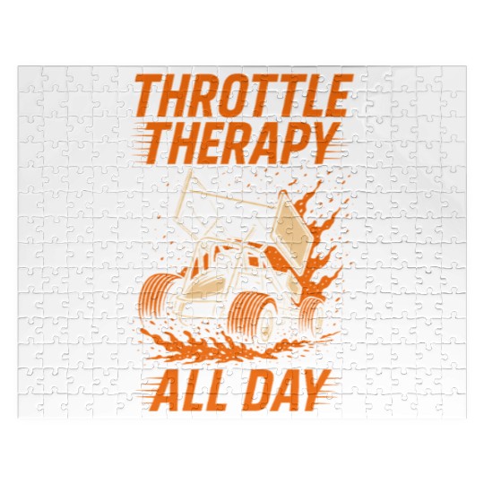 Sprint Car Racing Dirt Track Speed Oval Race Jigsaw Puzzles