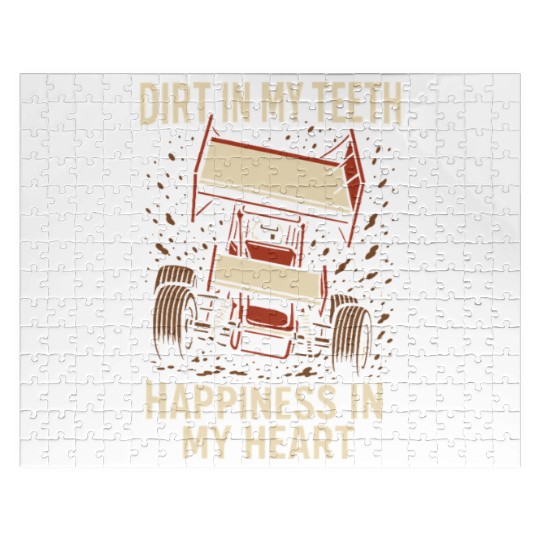Sprint Car Racing Dirt Track Speed Oval Race Jigsaw Puzzles