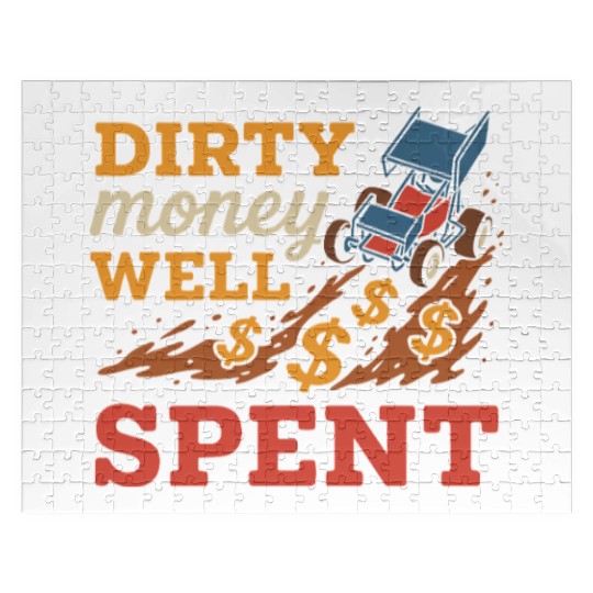 Sprint Car Racing Dirt Track Speed Oval Race Jigsaw Puzzles