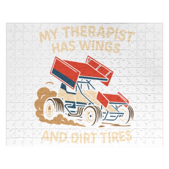 Sprint Car Racing Dirt Track Speed Oval Race Jigsaw Puzzles