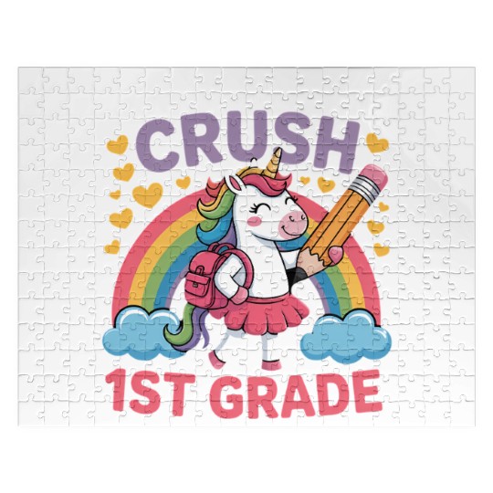 Crush 1St Grade Dabbing Unicorn Back To School Jigsaw Puzzles