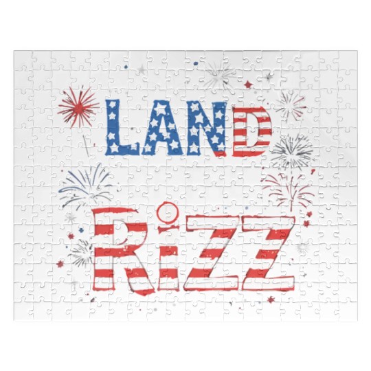 Land of the Rizz funny Patriotic day 4th Of July Jigsaw Puzzles