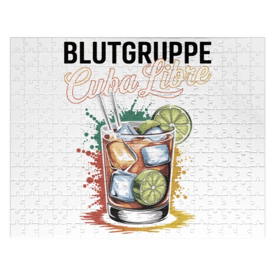 Blutgruppe Cuba Libre Cocktail Bartender Jigsaw Puzzles