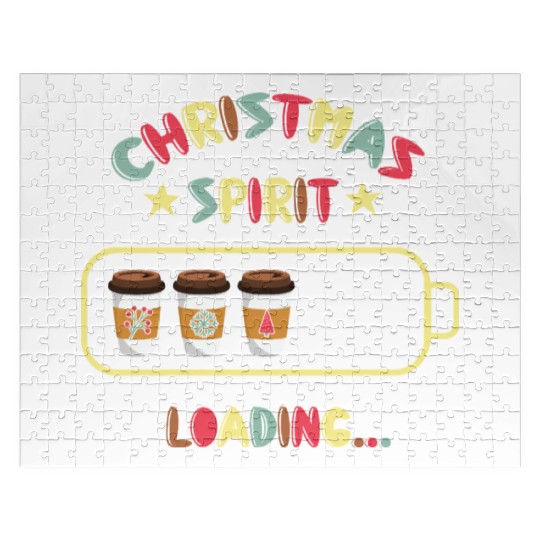 Christmas Spirit Loading X mas Coffee Jigsaw Puzzles