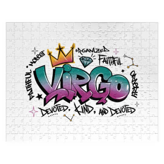 Virgo Graffiti Zodiac Art Jigsaw Puzzles