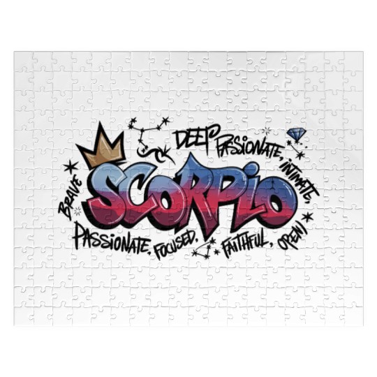 Scorpio Graffiti Zodiac Art Jigsaw Puzzles