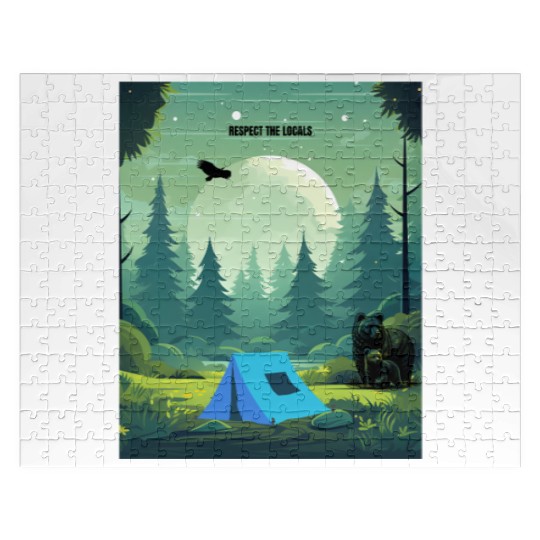 Respect the Locals – Wilderness Camping Warning Jigsaw Puzzles