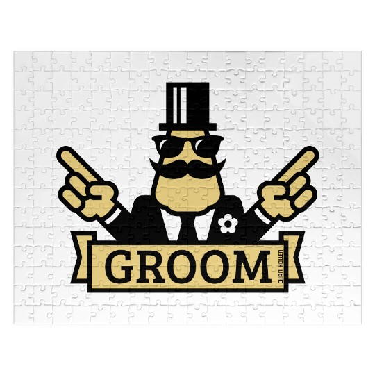 Pointing Groom (Stag Night / Bachelor Party / 2C) Jigsaw Puzzles