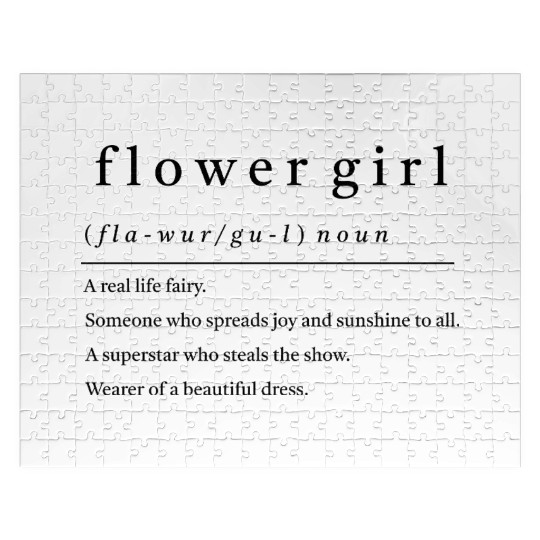 Flower Girl Definition Jigsaw Puzzles