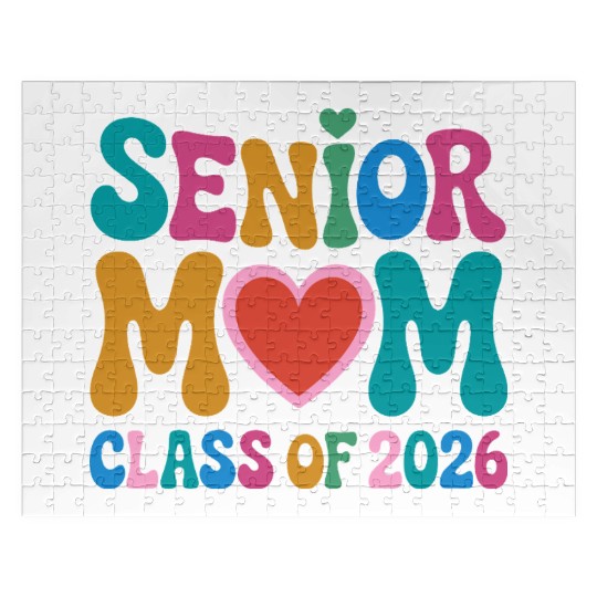 Senior Mom Class of 2026 Celebration Design Jigsaw Puzzles