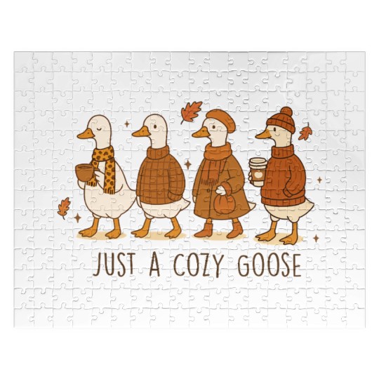 Just A Cozy Goose Autumn Edition Jigsaw Puzzles